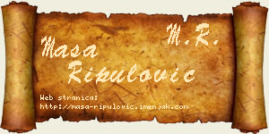 Maša Ripulović vizit kartica
